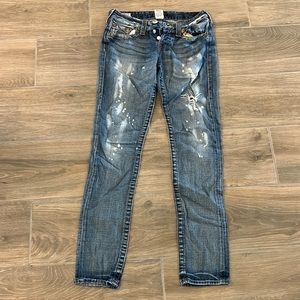 True Religion straight leg jeans.